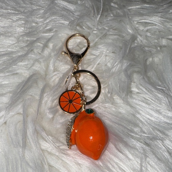 Orange Keychain Charm NWT - Picture 1 of 4
